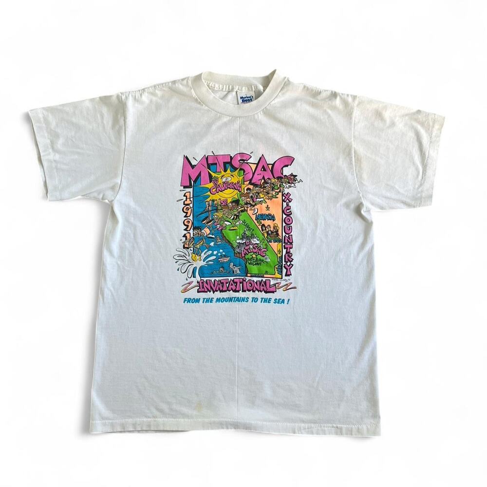 Vintage 90’s Mt. Sac Invitational White T-shirt, Large